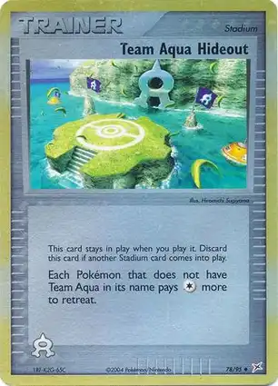 Team Aqua Hideout 78/95 EX Team Magma vs Team Aqua