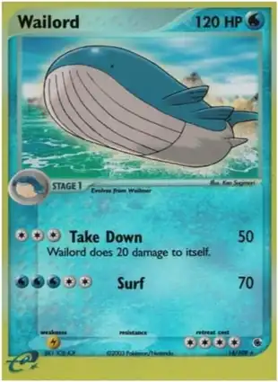 Wailord 14/109 EX Ruby & Sapphire