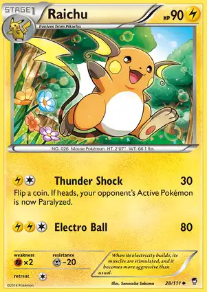 Raichu 28/111 Furious Fists