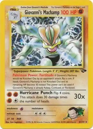 Giovanni's Machamp 6/132 Gym Challenge