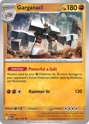 Garganacl 084/132 Mega Evolution