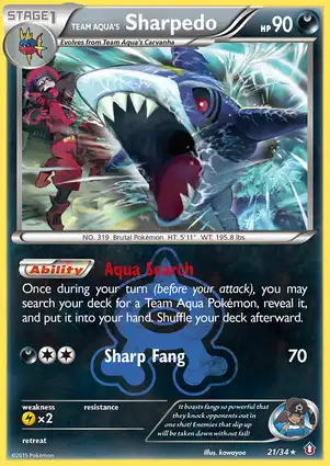 Team Aqua's Sharpedo 21/34 Double Crisis