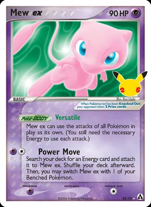 Mew ex 88/92 Celebrations