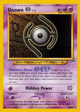 Unown [H] 28/105 Neo Destiny