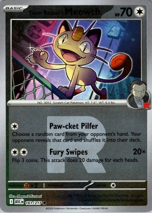 Team Rocket's Meowth 161/217 Ascended Heroes