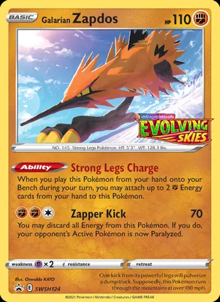Galarian Zapdos SWSH124 Sword & Shield Promos