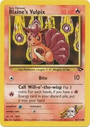 Blaine's Vulpix 66/132 Gym Challenge
