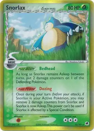 Snorlax 10/101 EX Dragon Frontiers