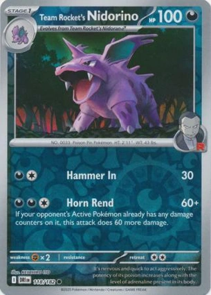 Team Rocket's Nidorino 118/182 Destined Rivals