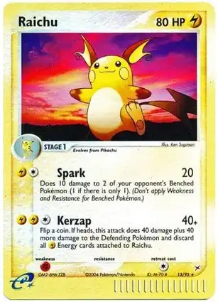 Raichu 13/95 EX Team Magma vs Team Aqua