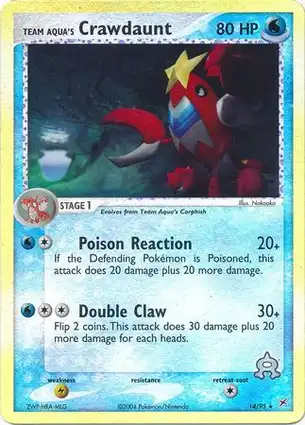 Team Aqua's Crawdaunt 14/95 EX Team Magma vs Team Aqua