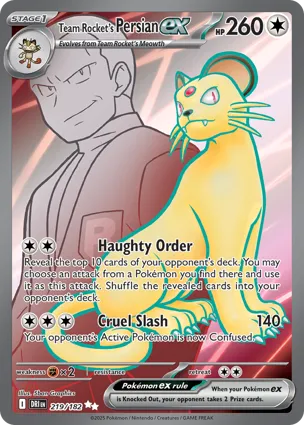 Team Rocket's Persian ex 219/182 Destined Rivals