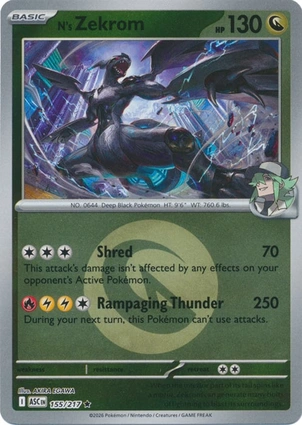N's Zekrom 155/217 Ascended Heroes