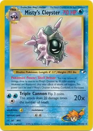 Misty's Cloyster 29/132 Gym Heroes