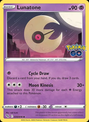 Lunatone 034/078 Pokémon GO