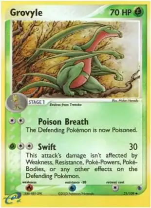 Grovyle 31/109 EX Ruby & Sapphire