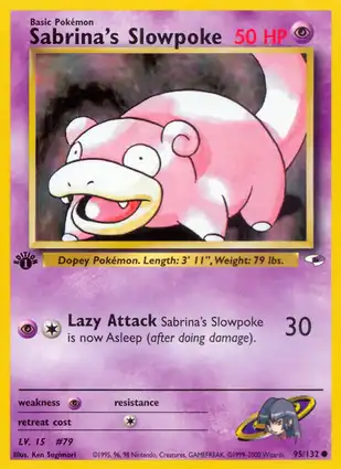 Sabrina's Slowpoke 95/132 Gym Heroes 1st Edition