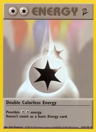 Double Colorless Energy 124/130 Base Set 2