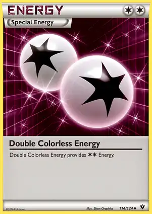 Double Colorless Energy 114/124 Fates Collide