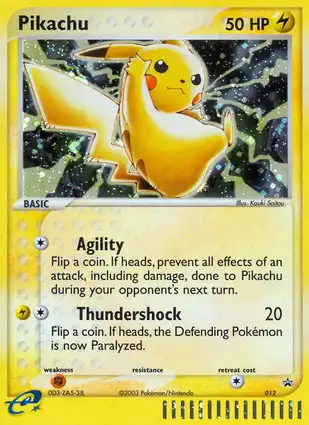 Pikachu 012 EX Nintendo Promos