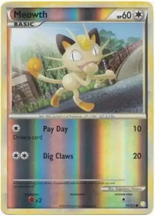 Meowth 75/123 HeartGold & SoulSilver