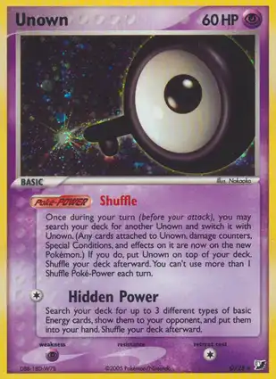 Unown Q/28 EX Unseen Forces