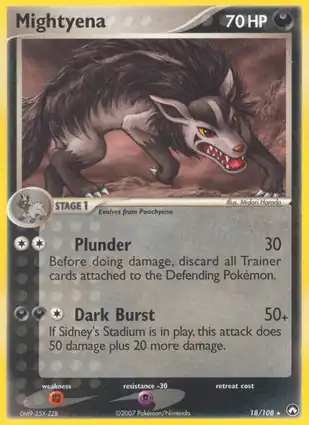 Mightyena 18/108 EX Power Keepers