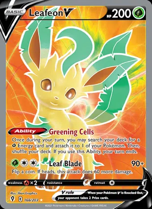 Leafeon V 166/203 Evolving Skies
