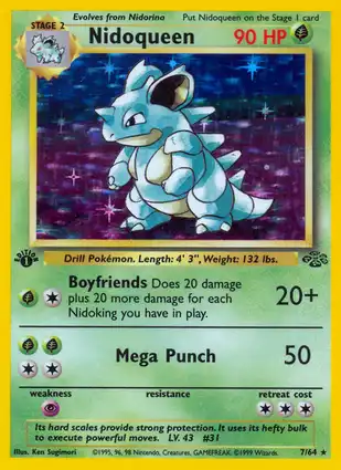 Nidoqueen 7/64 Jungle 1st Edition