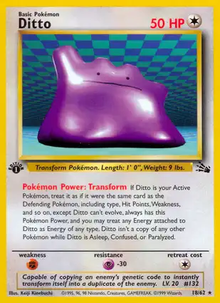 Ditto 18/62 Fossil 1st Edition