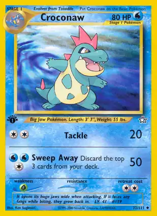 Croconaw 32/111 Neo Genesis 1st Edition