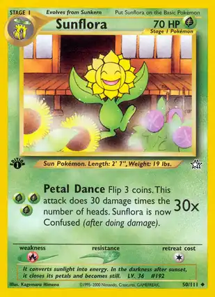 Sunflora 50/111 Neo Genesis 1st Edition