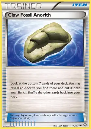Claw Fossil Anorith 100/114 Steam Siege