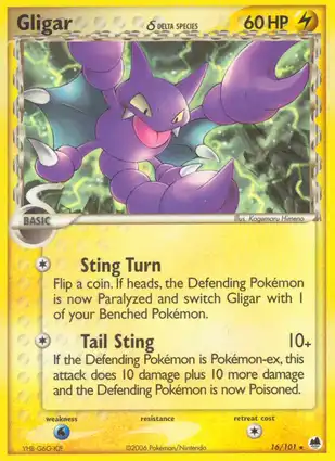 Gligar 16/101 EX Dragon Frontiers