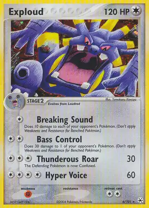 Exploud 6/101 EX Hidden Legends