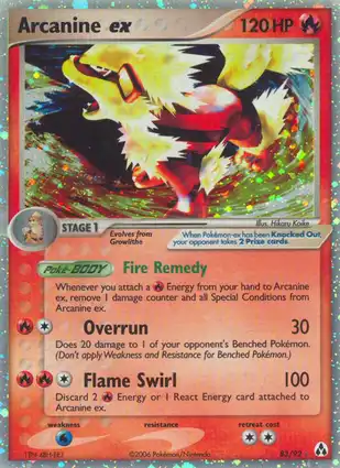 Arcanine ex 83/92 EX Legend Maker
