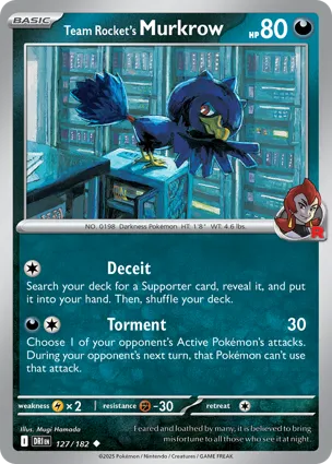 Team Rocket's Murkrow 127/182 Destined Rivals