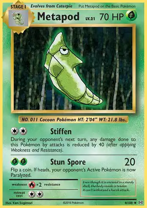 Metapod 4/108 Evolutions