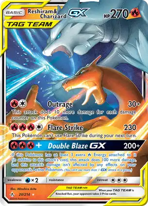 Reshiram & Charizard-GX 20/214 Unbroken Bonds