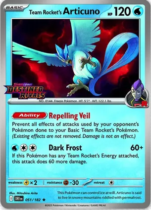 Team Rocket's Articuno 051/182 Destined Rivals