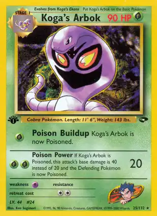 Koga's Arbok 25/132 Gym Challenge 1st Edition