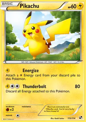 Pikachu 115/114 Black & White
