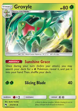 Grovyle 21/214 Lost Thunder