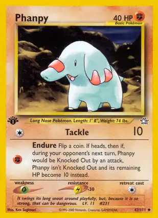 Phanpy 43/111 Neo Genesis 1st Edition