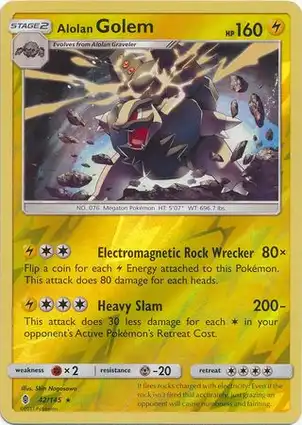 Alolan Golem 42/145 Guardians Rising