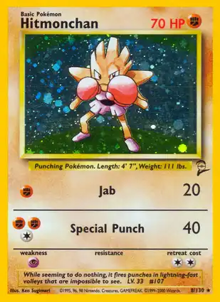 Hitmonchan 8/130 Base Set 2