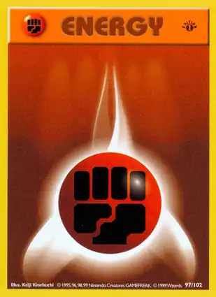 Fighting Energy 97/102 Base Set 1st Edition