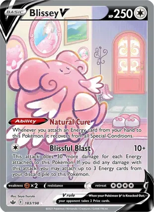 Blissey V 183/198 Chilling Reign