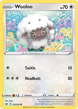 Wooloo 153/202 Sword & Shield