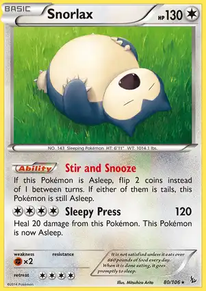 Snorlax 80/106 Flashfire